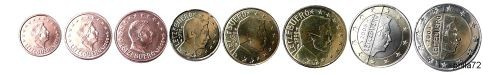 Série complète pièces 1 cent à 2 euros Luxembourg année 2011 UNC