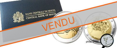 Commémorative 2 euros Malte 2013 BU - 1921 self government - avec poinçon KNM (issue du coffret BU Malte 2013)