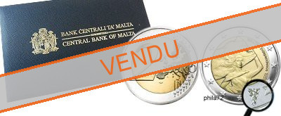Commémorative 2 euros Malte 2014 BU 50 ans independance - avec Poinçon KNM (issue du coffret BU Malte 2014)