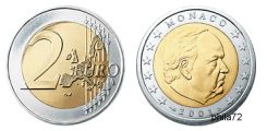 Pièce officielle 2 euros Monaco 2001 UNC - Rainier III