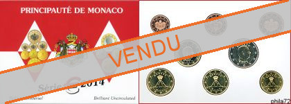 Coffret série monnaies euro Monaco 2014 Brillant Universel