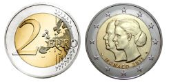 Commémorative 2 euros Monaco 2011 UNC - Mariage prince albert II