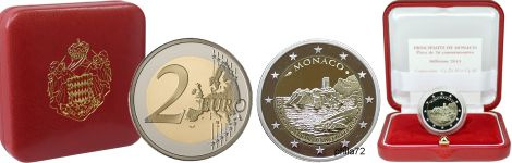 Commémorative 2 euros Monaco 2015 BE - Fondation forteresse du rocher