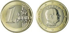 Pièce officielle de 1 euro Monaco 2014 UNC - Prince Albert II