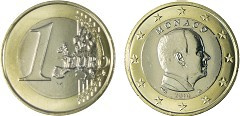 Pièce officielle de 1 euro Monaco 2016 UNC - Prince Albert II