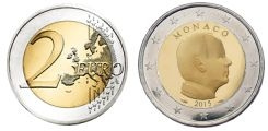 Pièce officielle de 1 euro monaco 2016 UNC Prince Albert II