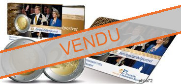 Commémorative 2 euros Pays-Bas 2014 BU Coincard de luxe avec livret - Double portrait