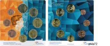 Série complète 1 cent à 2 euros Pays-Bas année 2016 UNC sous blister type I - effigie du roi Willem Alexander