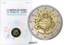Commémorative commune 2 euros Portugal 2012 BU Coincard - 10 ans de l'Euro