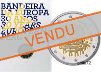 Commémorative commune 2 euros Portugal 2015 BU coincard - 30 ans du Drapeau Européen