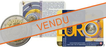 Commémorative commune 2 euros Slovaquie 2012 BU Coincard - 10 ans de l'Euro