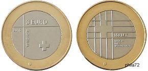Commémorative 3 euros Slovénie 2016 UNC - Anniversaire croix rouge