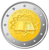 Commémorative commune 2 euros Slovénie 2007 UNC - Traité de Rome