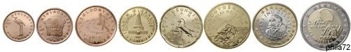 Série complète pièces 1 cent à 2 euros Slovénie année 2007 UNC