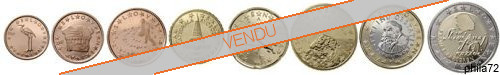 Série complète pièces 1 cent à 2 euros Slovénie année 2013 BU (issue du coffret)