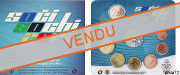 Coffret série monnaies euro Slovaquie 2014 BU - JO Sotchi