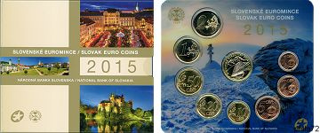 Coffret série monnaies euro Slovaquie 2015 Brillant Universel - National bank