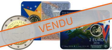 Commémorative 2 euros Slovaquie 2014 BU Coincard - 10 ans adhésion Union Européenne