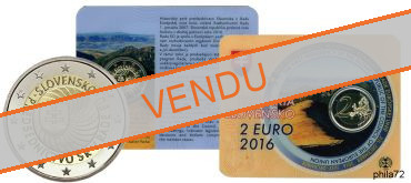 Commémorative 2 euros Slovaquie 2016 BU Coincard - Presidence slovaque du conseil union européenne