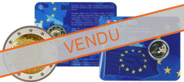 Commémorative commune 2 euros Slovaquie 2015 BU Coincard - 30 ans du Drapeau Européen