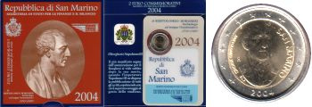 Commémorative 2 euros Saint-Marin 2004 BU - Bartolomeo Borghesi