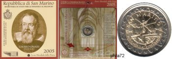 Commémorative 2 euros Saint-Marin 2005 BU - Année internationale de la physique