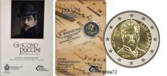 Commémorative 2 euros Saint-Marin 2014 BU - Giacomo Puccini
