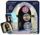 Miniset pièces 2 cents, 20 cents et 2 euros Saint-Marin 2005 sous blister
