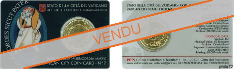 Coincard n°7 pièce 50 cents Vatican 2016 CC - François