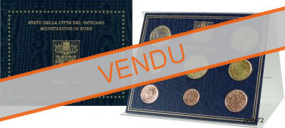 Coffret série monnaies euros Vatican 2014 BU - François