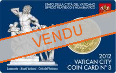Coincard n°3 pièce 50 cents Vatican 2012 CC - Benoit XXI