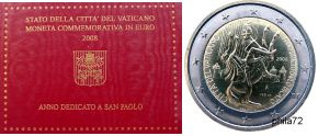 Commémorative 2 euros Vatican 2008 BU - Année de saint Paul