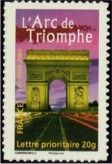 Arc de Triomphe tirage autoadhésif - TVP 20g - lettre prioritaire multicolore (sans logo) provenant de feuille personnalisable (support blanc)