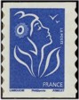 Marianne de Lamouche tirage autoadhésif - TVP 20g - europe bleu provenant de carnet