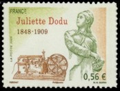 Juliette Dodu tirage autoadhésif - 0.56€ multicolore provenant de feuille entreprise (support blanc)