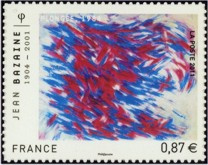 J. Bazaine - Plongée tirage autoadhésif - 0.87€ multicolore provenant de feuille entreprise (support blanc)