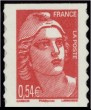 Marianne de Gandon tirage autoadhésif - 0.54€ rouge provenant de carnet