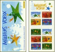 Meilleurs Voeux 2005 - Etoiles - carnet de 10 timbres
