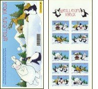 Meilleurs Voeux 2006 - pingouins - carnet de 10 timbres