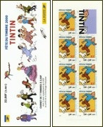 Fête du timbre Tintin 2000 - carnet de 7 timbres +1 vignette