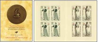 Croix-Rouge 1963 - carnet de 8 timbres