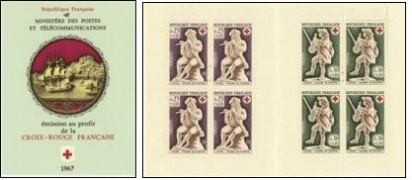 Croix-Rouge 1967 - carnet de 8 timbres