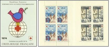 Croix-Rouge 1974 - carnet de 8 timbres