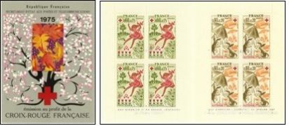 Croix-Rouge 1975 - carnet de 8 timbres