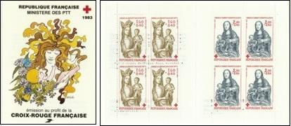 Croix-Rouge 1983 - carnet de 8 timbres