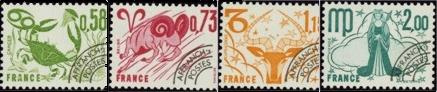 Série zodiaque - 4 timbres