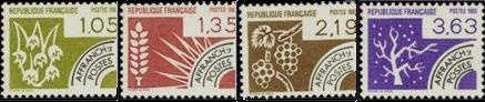 Série les quatre saisons - 4 timbres