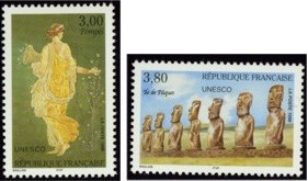 Paire Unesco - Sites classés Pompéi et Ile de Pâques