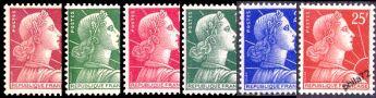 Série Marianne de Muller - 6 timbres
