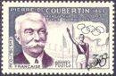 Pierre de Coubertin - 30f gris et lilas